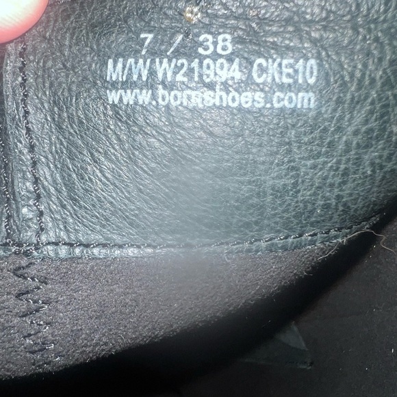 Born brown and black knee high distressed leather side zip boots - Picture 11 of 11